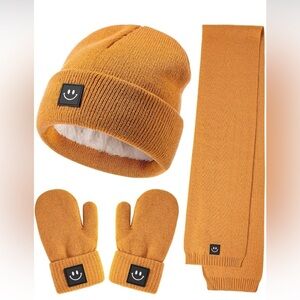 Baby Beanie Mittens Scarf Set